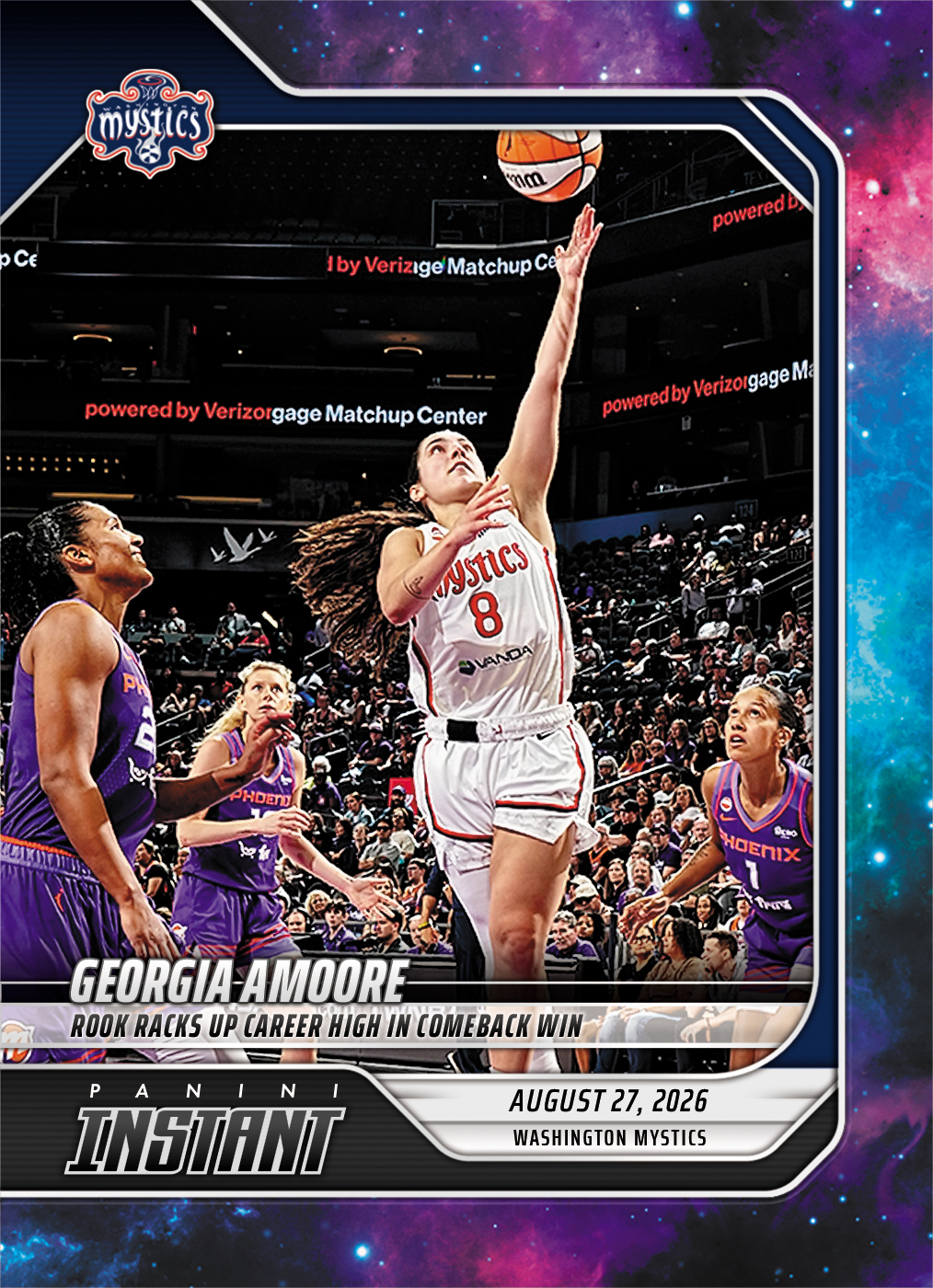 Detailed Image of Georgia Amoore - 2026 Panini Instant WNBA #342 - Galaxy 1/1