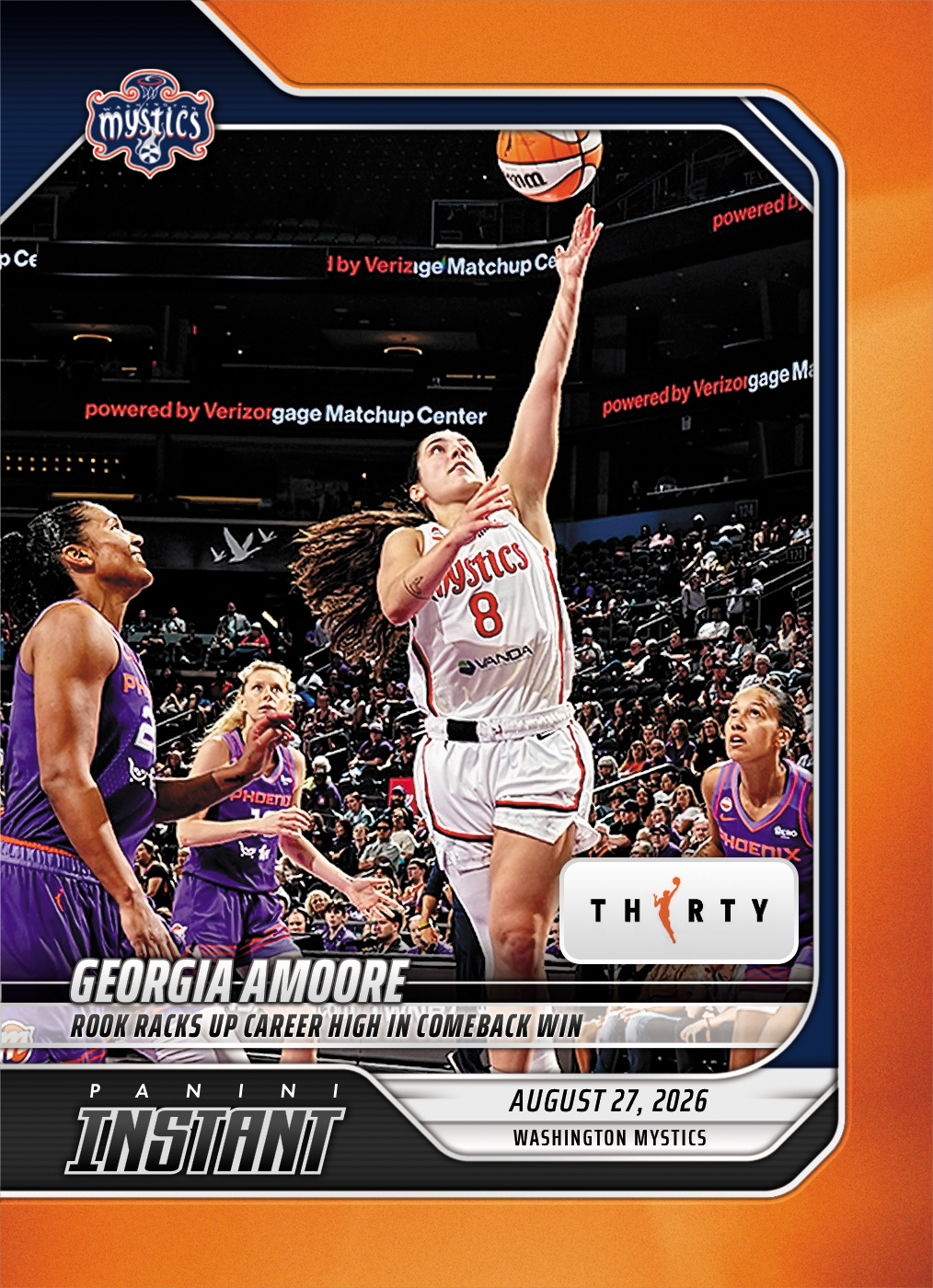 Detailed Image of Georgia Amoore - 2026 Panini Instant WNBA #342 - 30th Anniversary /30