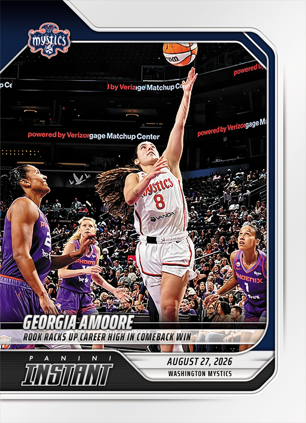 Detailed Image of Georgia Amoore - 2026 Panini Instant WNBA #342 - Base Card 5-pack