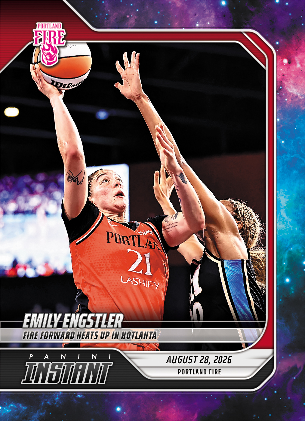 Detailed Image of Emily Engstler - 2026 Panini Instant WNBA #343 - Galaxy 1/1