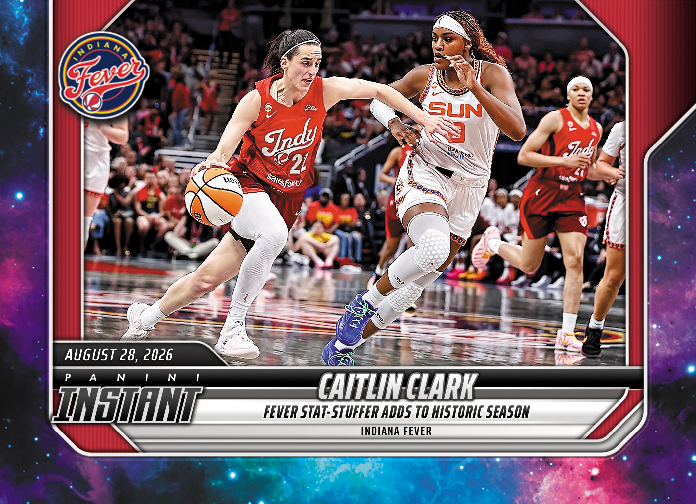 Detailed Image of Caitlin Clark - 2026 Panini Instant WNBA #344 - Galaxy 1/1
