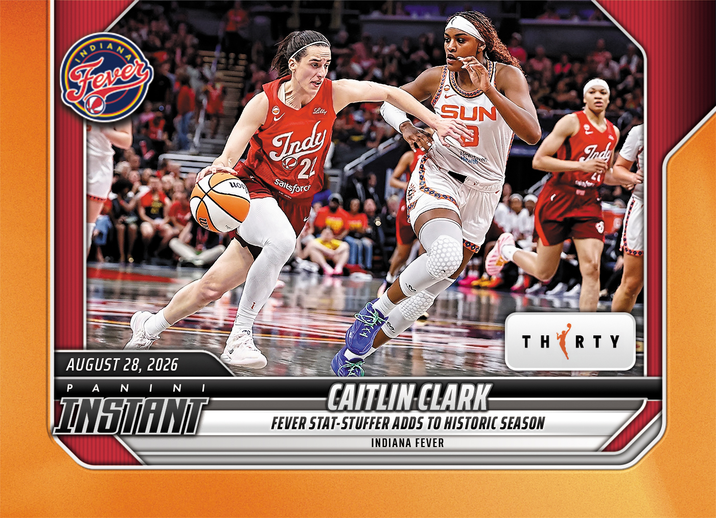 Detailed Image of Caitlin Clark - 2026 Panini Instant WNBA #344 - 30th Anniversary /30