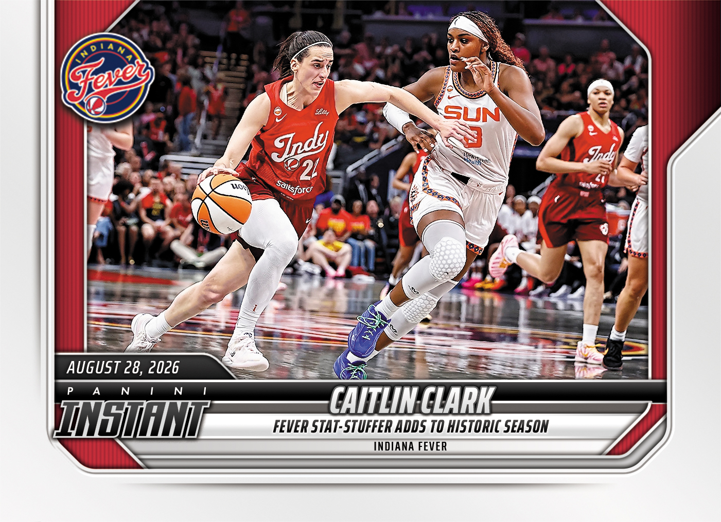 Detailed Image of Caitlin Clark - 2026 Panini Instant WNBA #344 - Base Card 25-pack