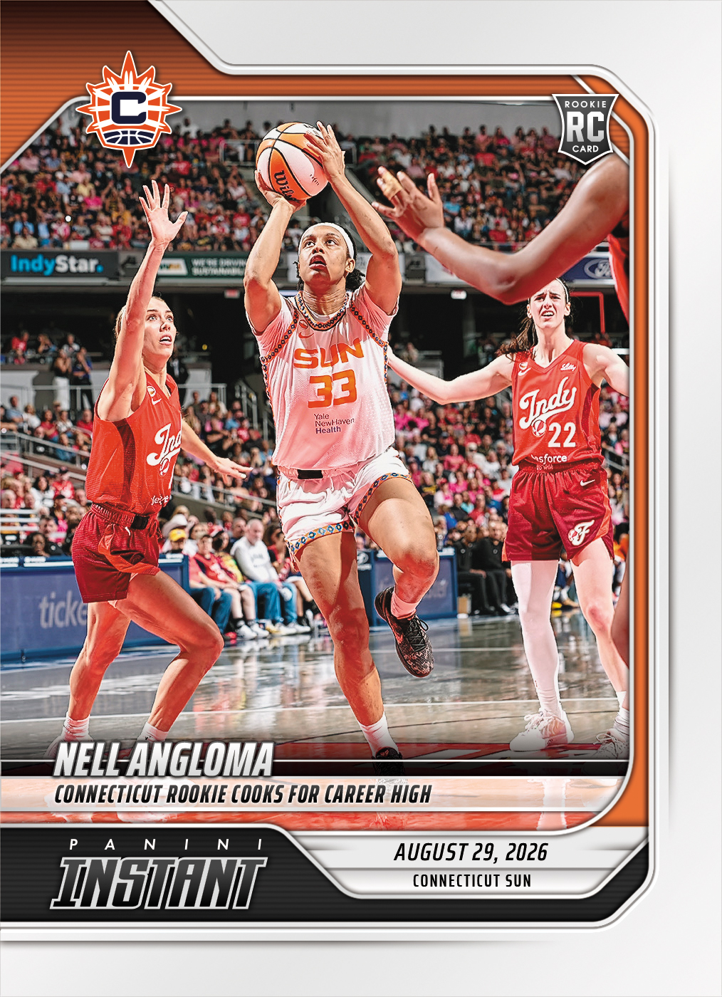 Detailed Image of Nell Angloma - 2026 Panini Instant WNBA #345 - Base Card 25-pack