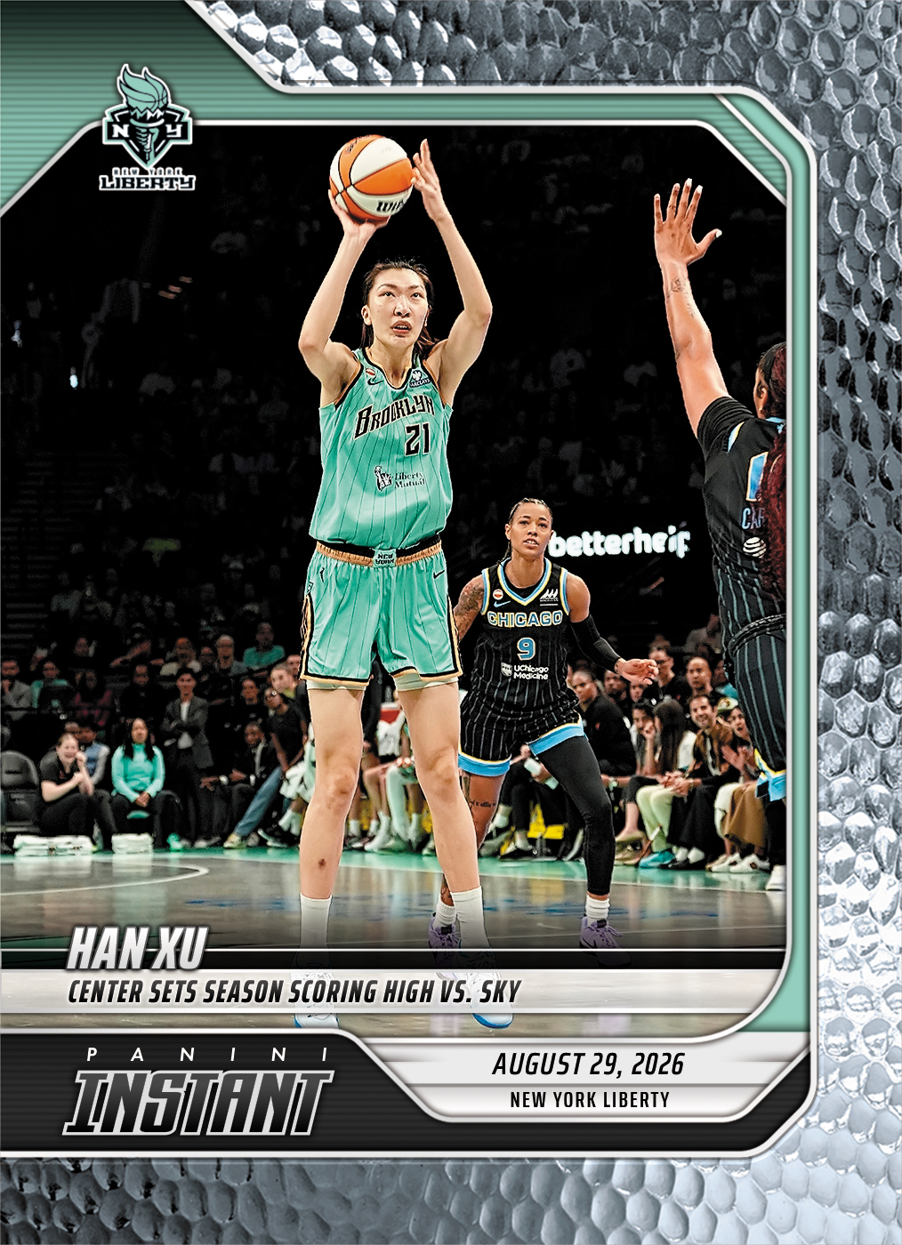 Detailed Image of Han Xu - 2026 Panini Instant WNBA #346 - Metallic /5