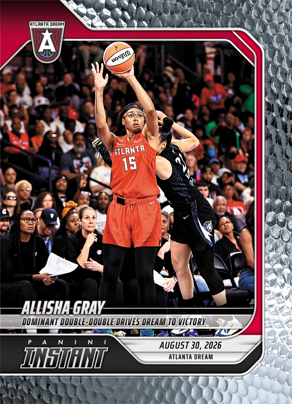 Product image 1 for - Allisha Gray - 2026 Panini Instant WNBA #348 - Metallic /5