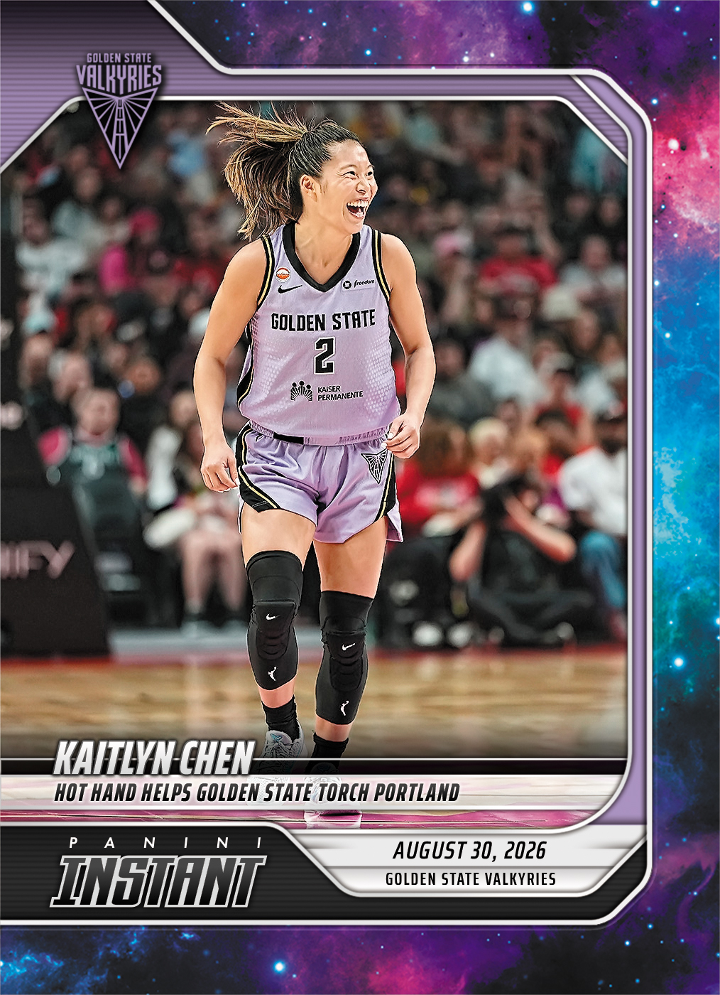 Detailed Image of Kaitlyn Chen - 2026 Panini Instant WNBA #350 - Galaxy 1/1