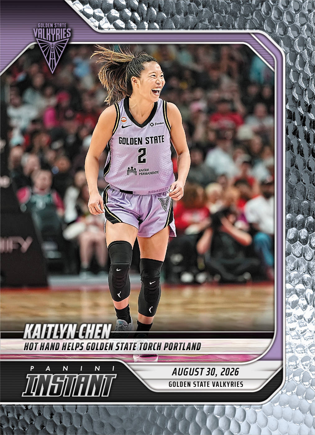 Detailed Image of Kaitlyn Chen - 2026 Panini Instant WNBA #350 - Metallic /5
