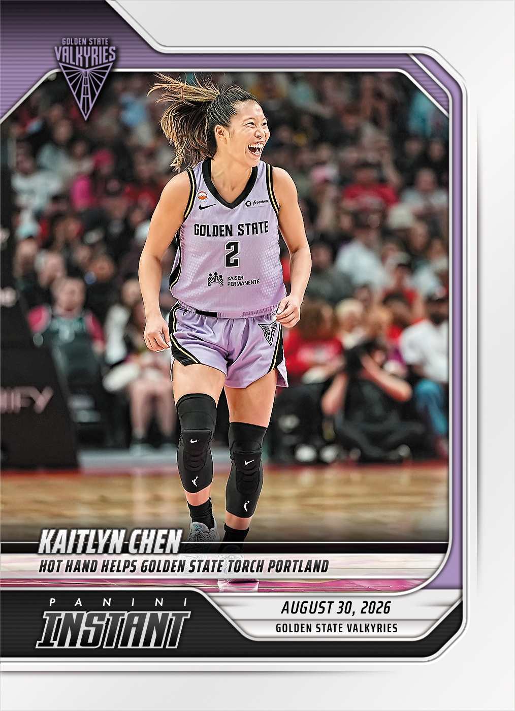 Detailed Image of Kaitlyn Chen - 2026 Panini Instant WNBA #350 - Base Card 5-pack