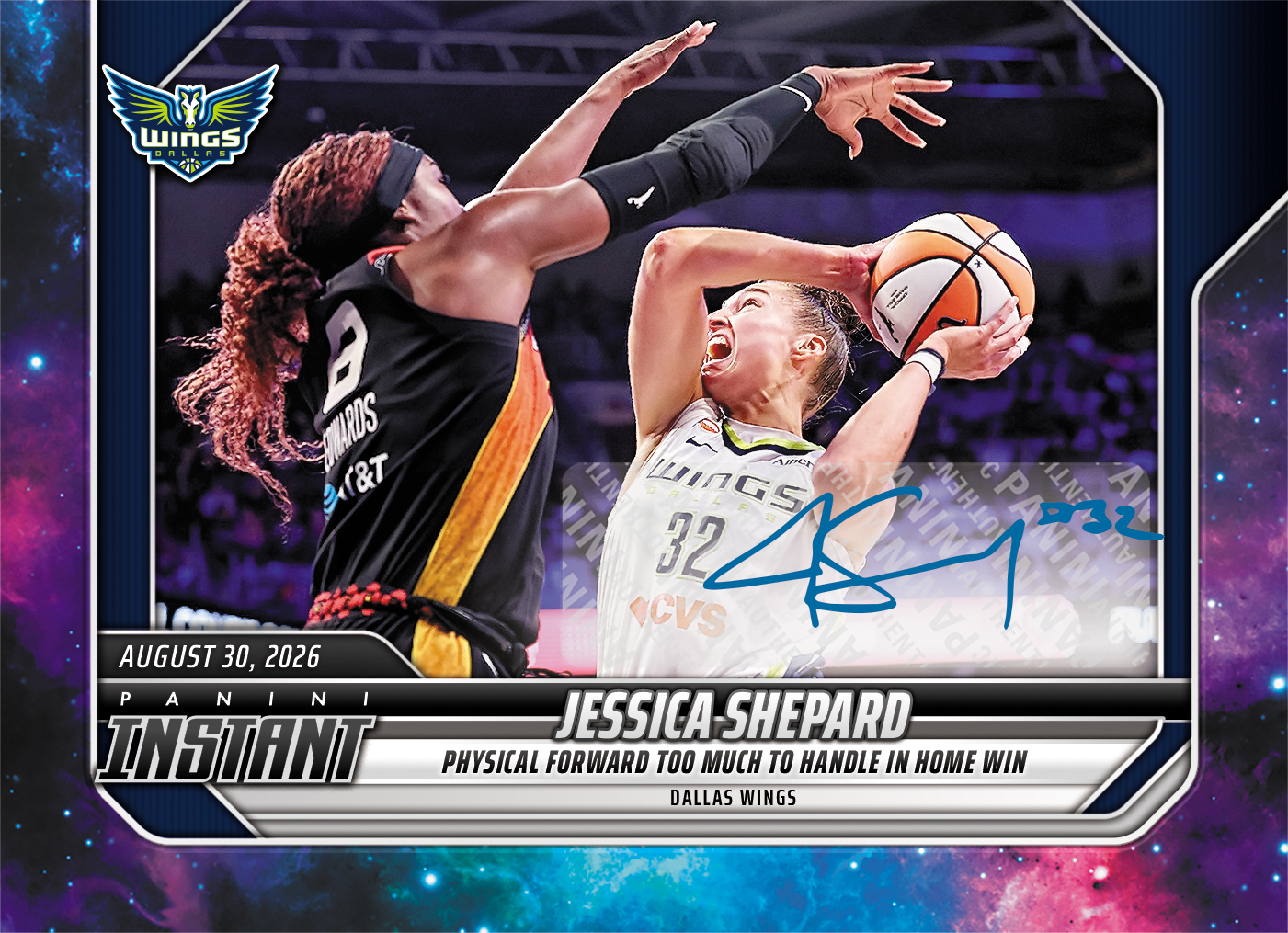 Product image 1 for - Jessica Shepard - 2026 Panini Instant WNBA #351 - Galaxy 1/1 Auto