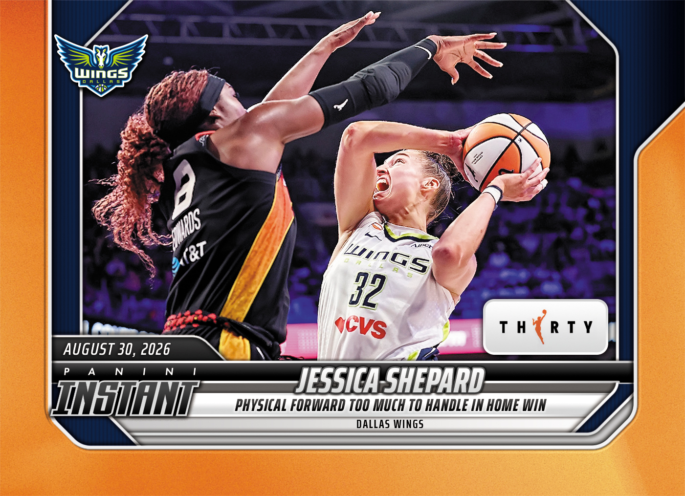 Detailed Image of Jessica Shepard - 2026 Panini Instant WNBA #351 - 30th Anniversary /30