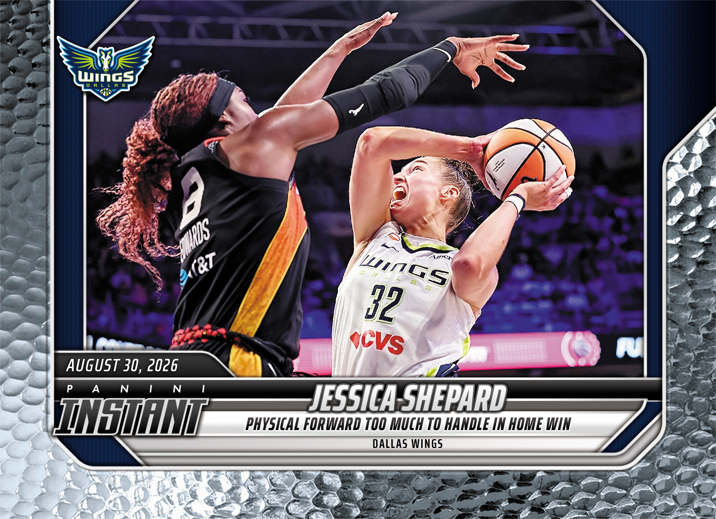Detailed Image of Jessica Shepard - 2026 Panini Instant WNBA #351 - Metallic /5