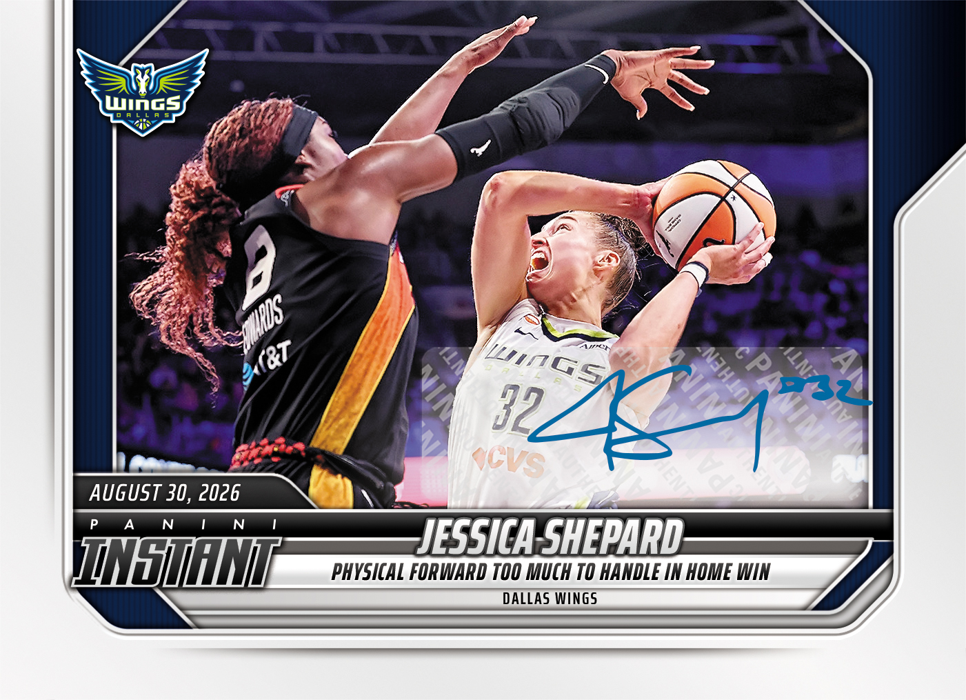 Detailed Image of Jessica Shepard - 2026 Panini Instant WNBA #351 - Base /99 Auto
