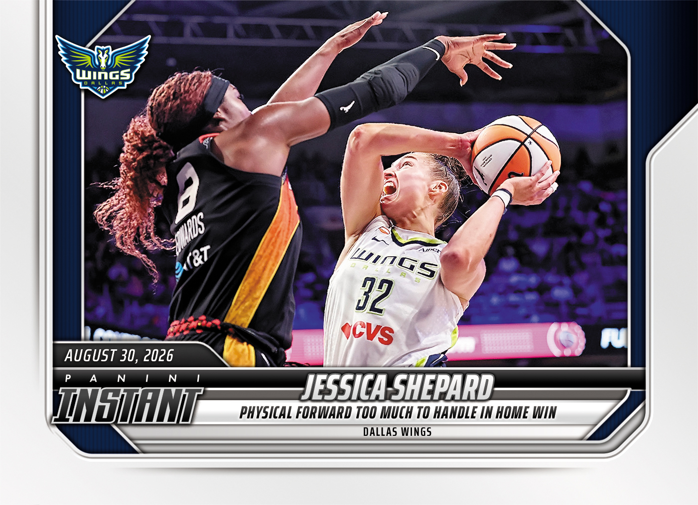 Detailed Image of Jessica Shepard - 2026 Panini Instant WNBA #351 - Base Card 25-pack