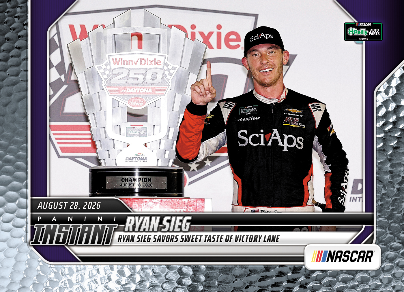 Detailed Image of Ryan Sieg - 2026 Panini Instant NASCAR #76 - Metallic /5
