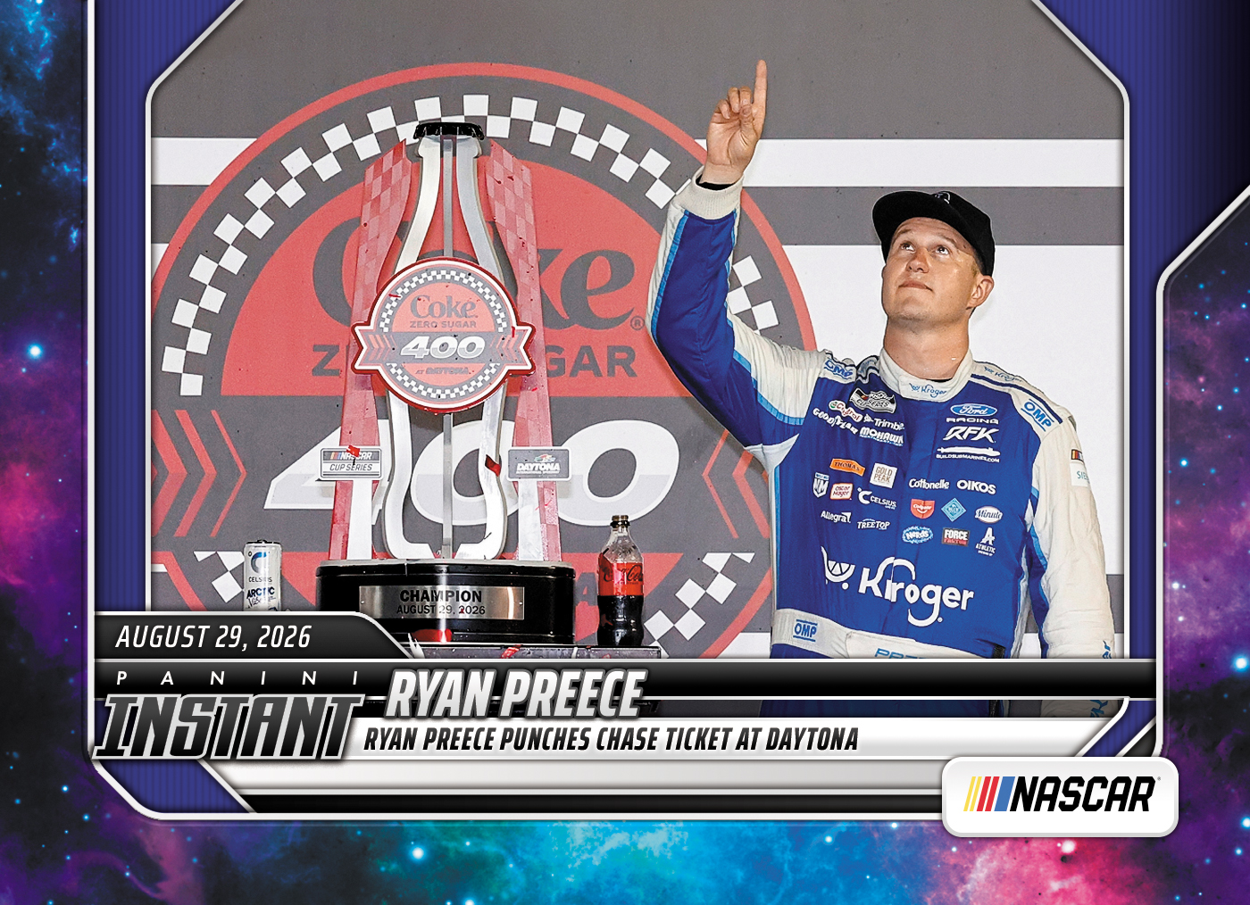 Detailed Image of Ryan Preece - 2026 Panini Instant NASCAR #77 - Galaxy 1/1
