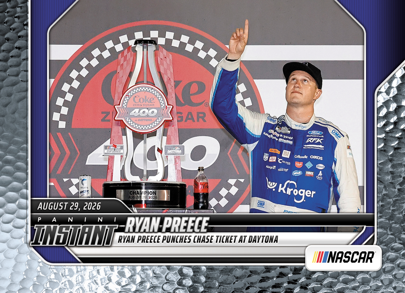 Detailed Image of Ryan Preece - 2026 Panini Instant NASCAR #77 - Metallic /5