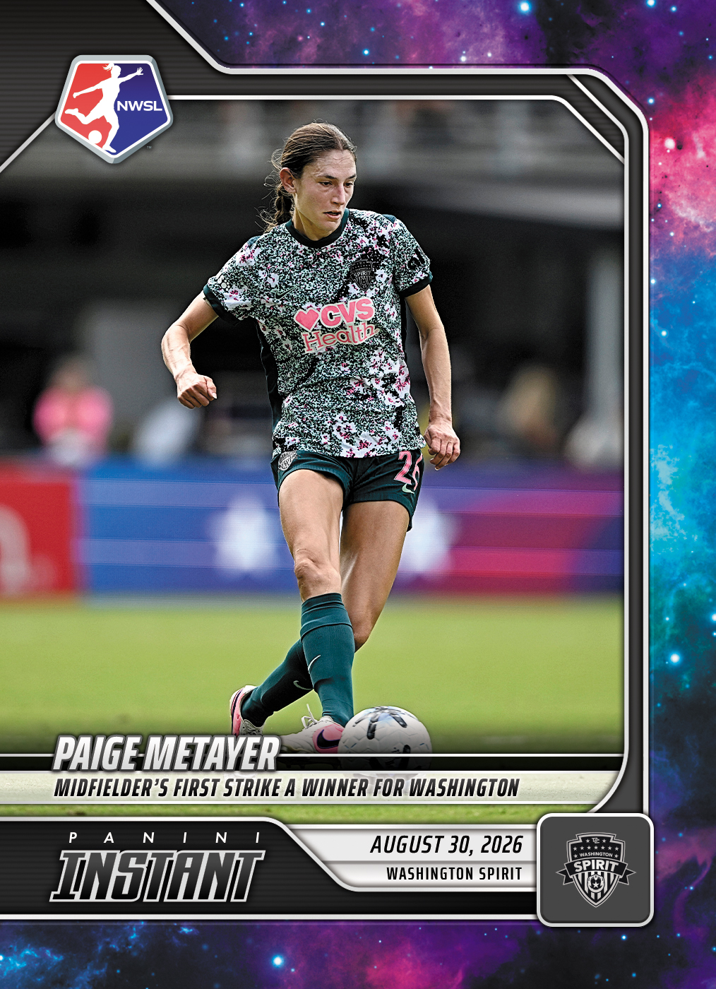 Detailed Image of Paige Metayer - 2026 Panini Instant NWSL #157 - Galaxy 1/1