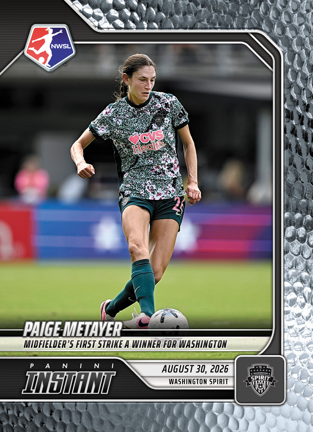 Detailed Image of Paige Metayer - 2026 Panini Instant NWSL #157 - Metallic /5
