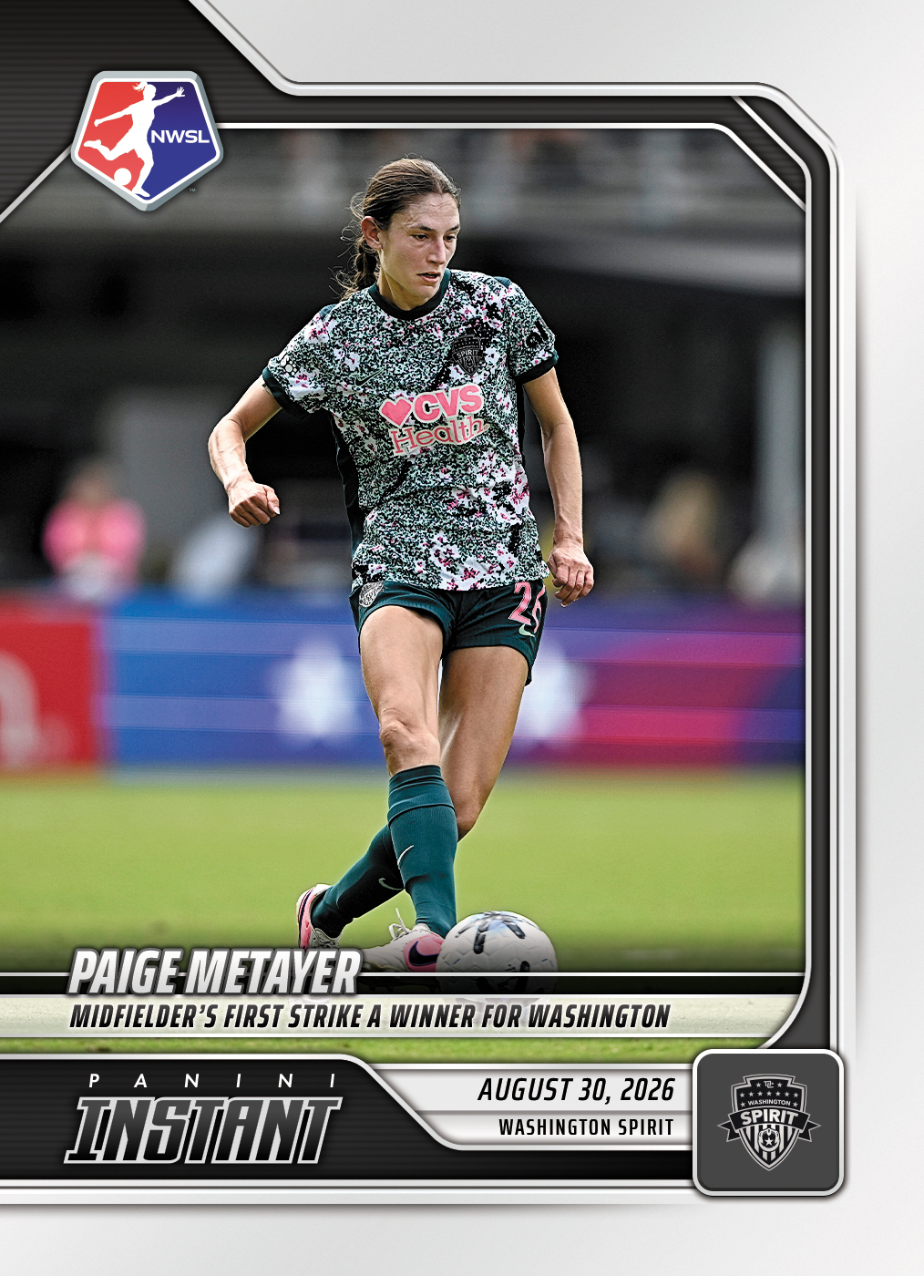 Detailed Image of Paige Metayer - 2026 Panini Instant NWSL #157 - Base Card 25-pack