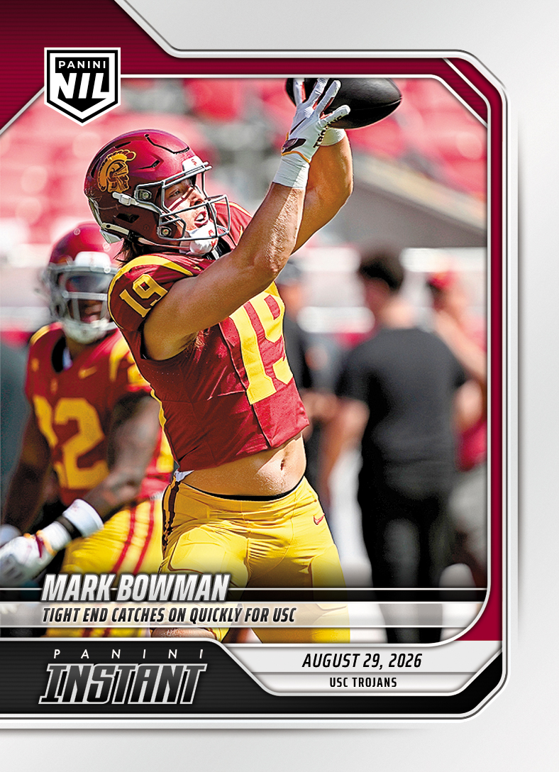 Detailed Image of Mark Bowman - 2026 Panini NIL College Football #I-MBO - Base Card 10-pack
