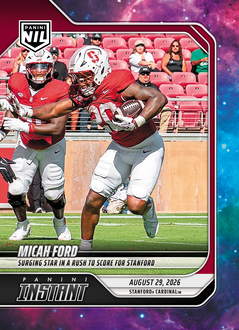 Detailed Image of Micah Ford - 2026 Panini NIL College Football #I-MFO - Galaxy 1/1
