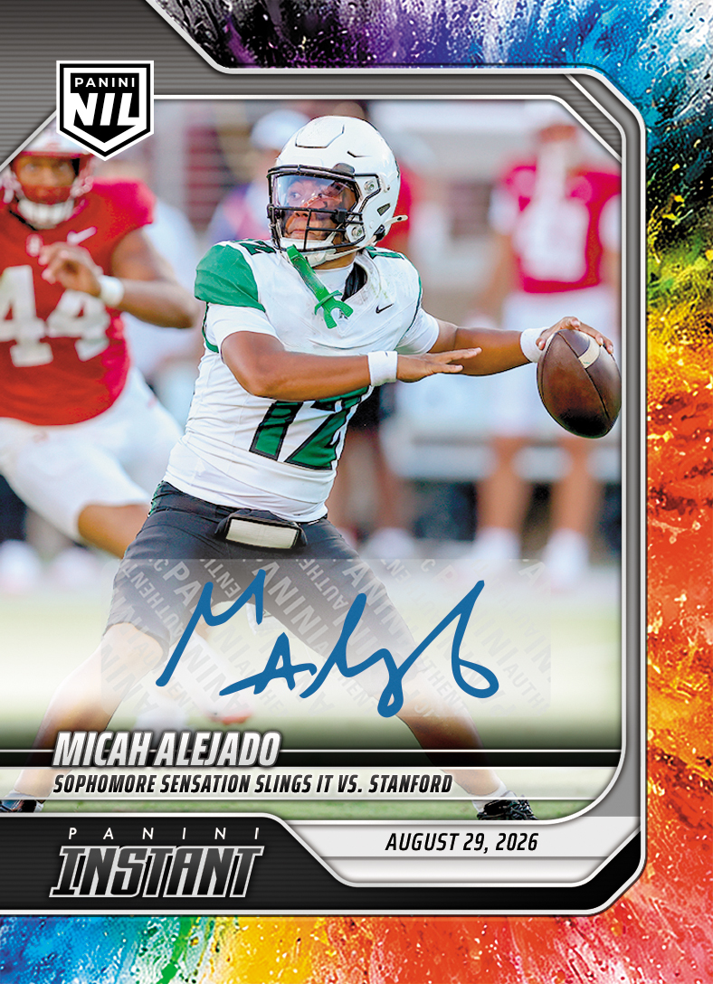 Detailed Image of Micah Alejado - 2026 Panini NIL College Football #I-MAL - Color Blast /10 Auto