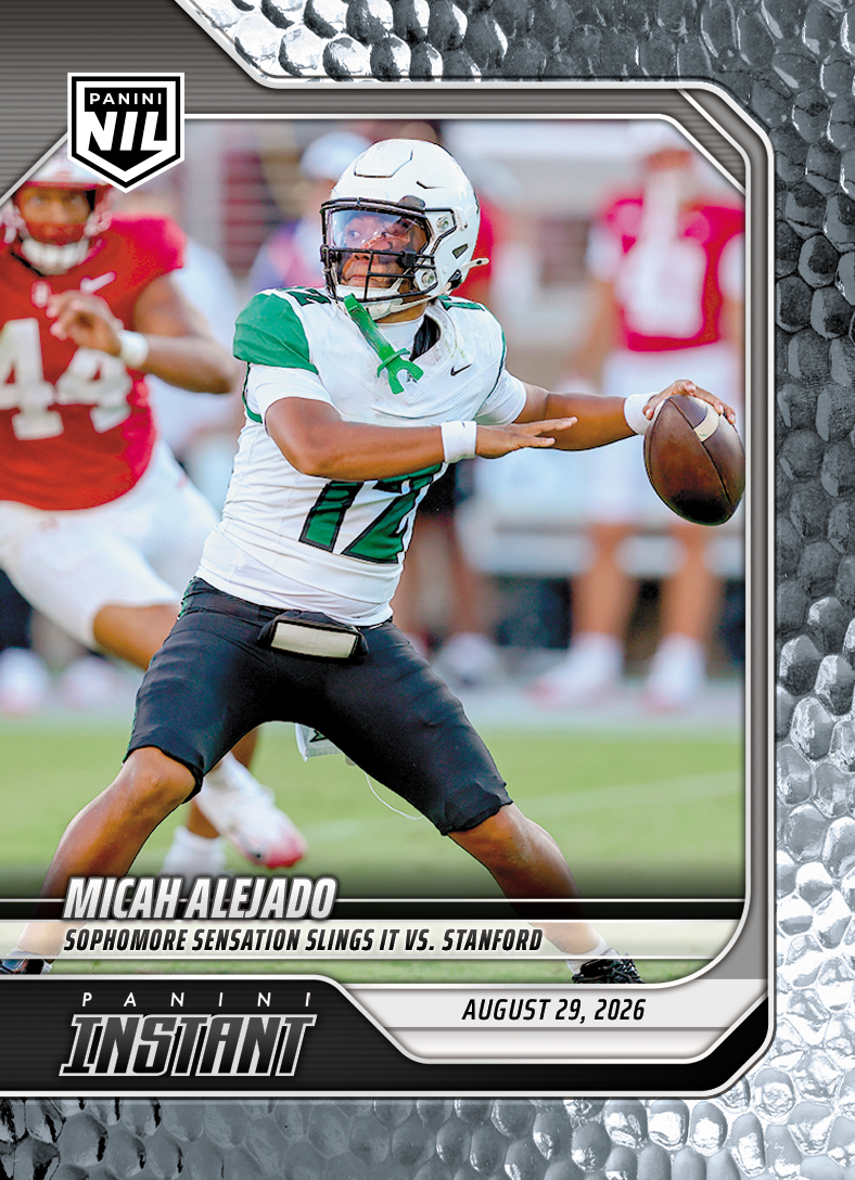 Detailed Image of Micah Alejado - 2026 Panini NIL College Football #I-MAL - Metallic /5