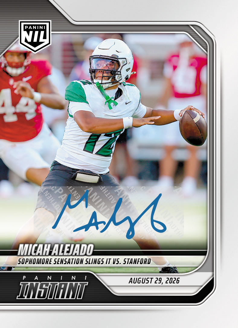 Detailed Image of Micah Alejado - 2026 Panini NIL College Football #I-MAL - Base /99 Auto