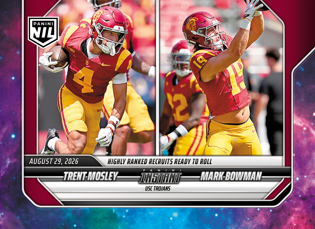 Detailed Image of Trent Mosley/Mark Bowman - 2026 Panini NIL College Football #I-TMMB - Galaxy 1/1