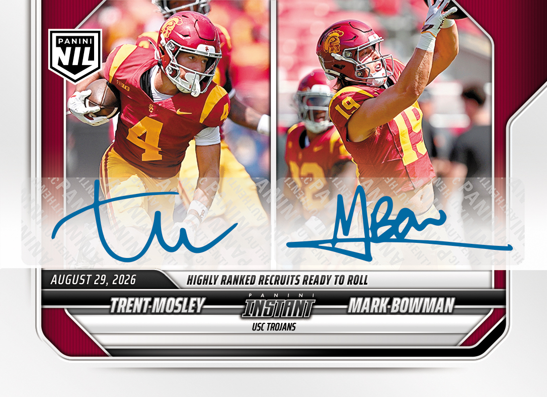Detailed Image of Trent Mosley/Mark Bowman - 2026 Panini NIL College Football #I-TMMB - Base /25 Auto