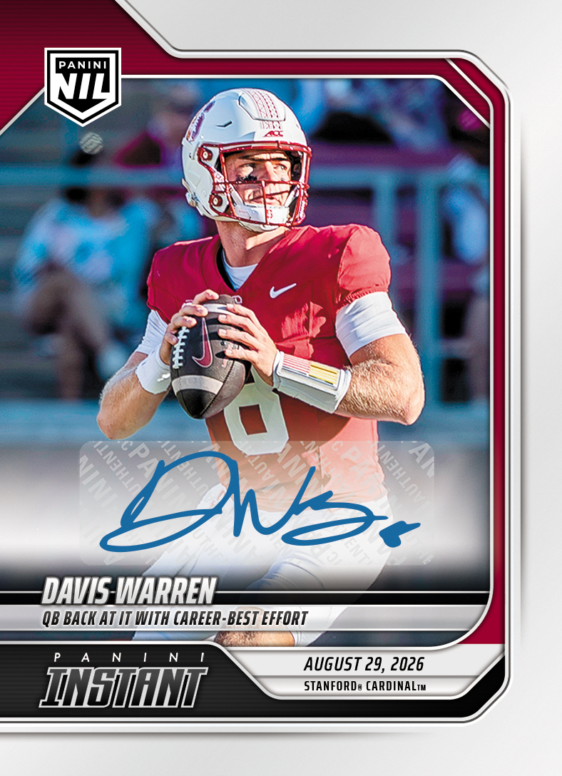 Product image for - Davis Warren - 2026 Panini NIL College Football #I-DWA - Base /99 Auto
