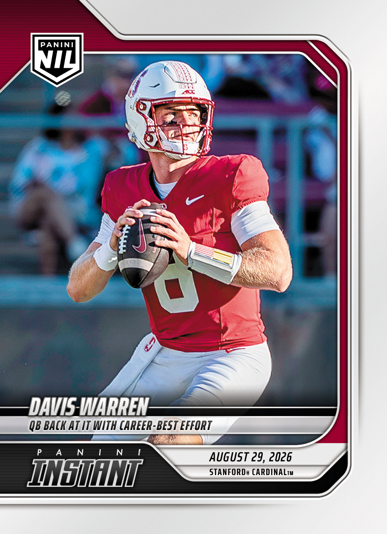 Detailed Image of Davis Warren - 2026 Panini NIL College Football #I-DWA - Base Card 25-pack