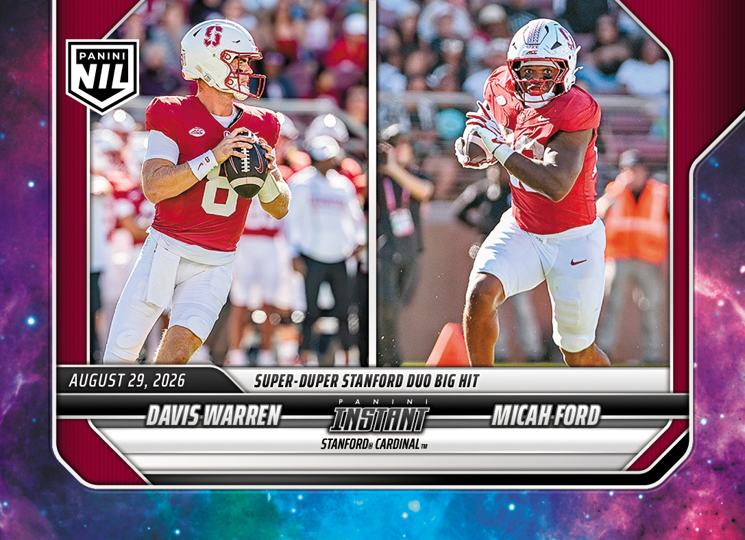 Detailed Image of Davis Warren/Micah Ford - 2026 Panini NIL College Football #I-DFO - Galaxy 1/1