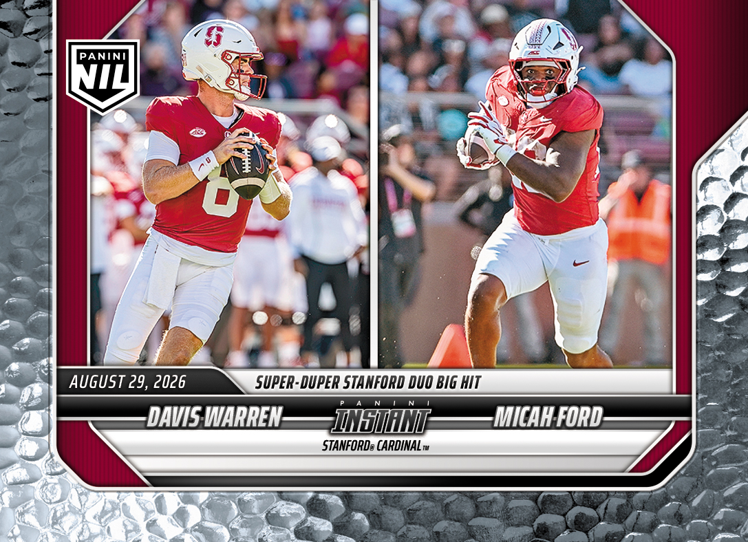 Detailed Image of Davis Warren/Micah Ford - 2026 Panini NIL College Football #I-DFO - Metallic /5