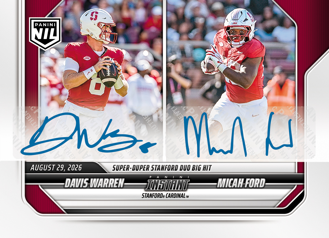 Detailed Image of Davis Warren/Micah Ford - 2026 Panini NIL College Football #I-DFO - Base /25 Auto
