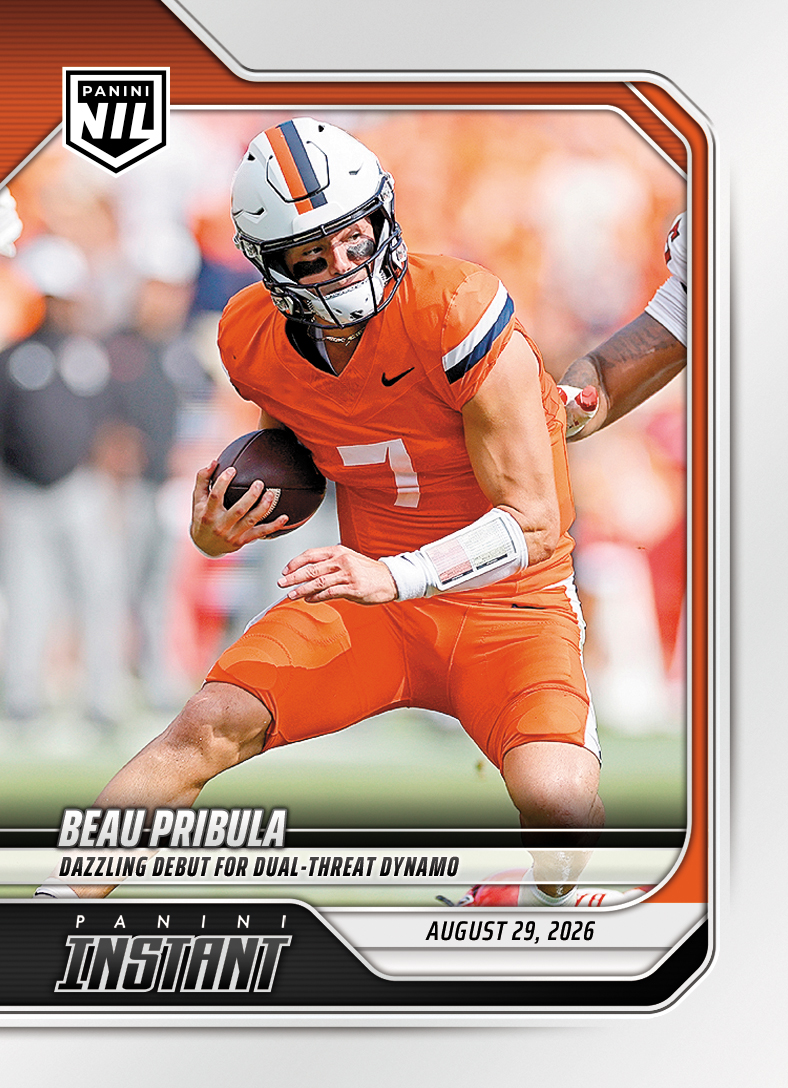 Detailed Image of Beau Pribula - 2026 Panini Instant NIL College Football #I-BPR - Base Card 5-pack