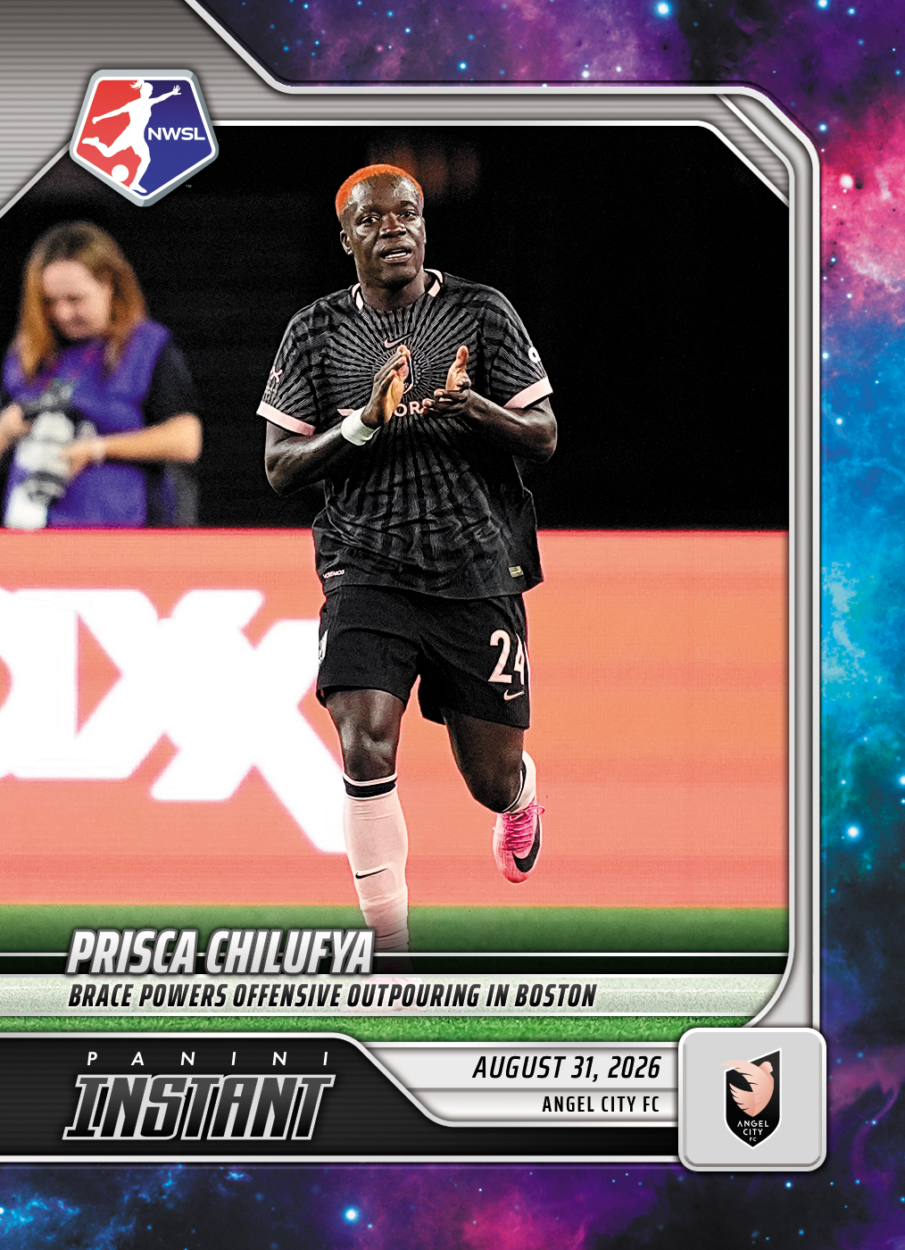 Detailed Image of Prisca Chilufya - 2026 Panini Instant NWSL #159 - Galaxy 1/1