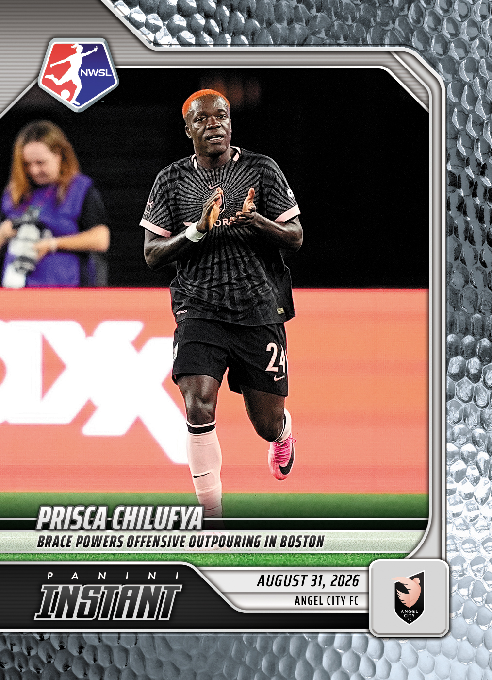 Detailed Image of Prisca Chilufya - 2026 Panini Instant NWSL #159 - Metallic /5