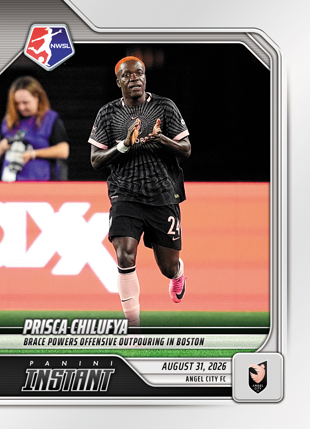 Detailed Image of Prisca Chilufya - 2026 Panini Instant NWSL #159 - Base Card