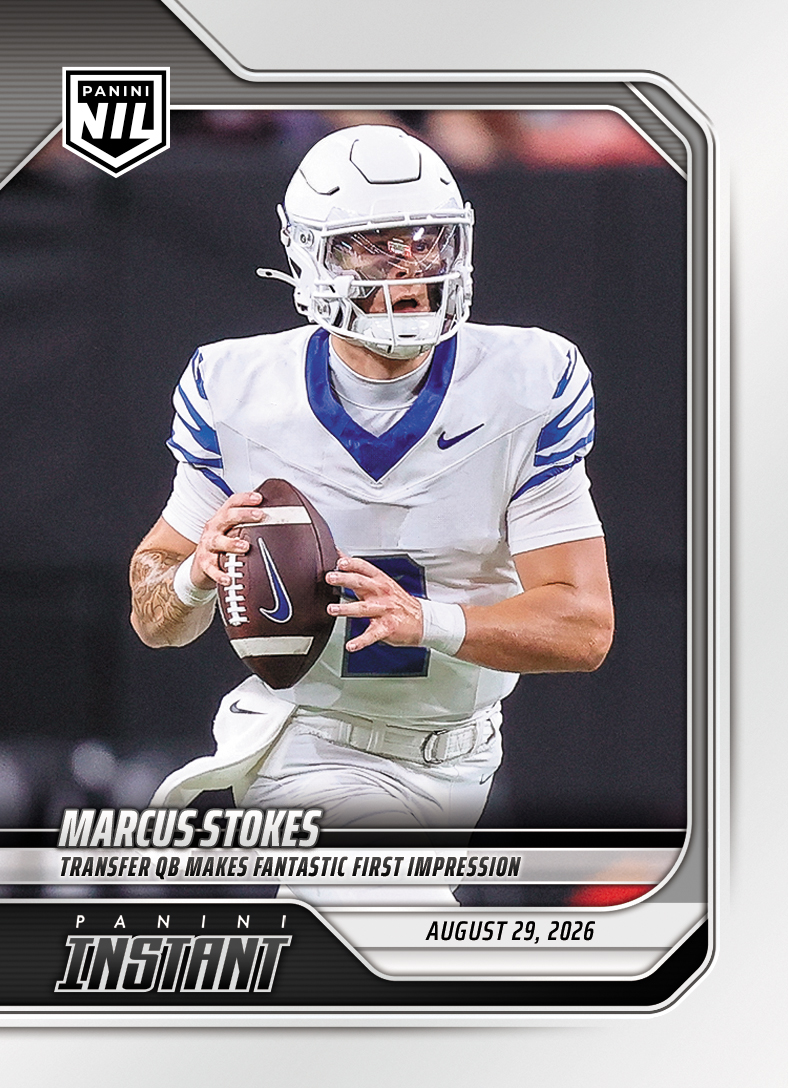 Detailed Image of Marcus Stokes - 2026 Panini NIL College Football #I-MST - Base Card 5-pack
