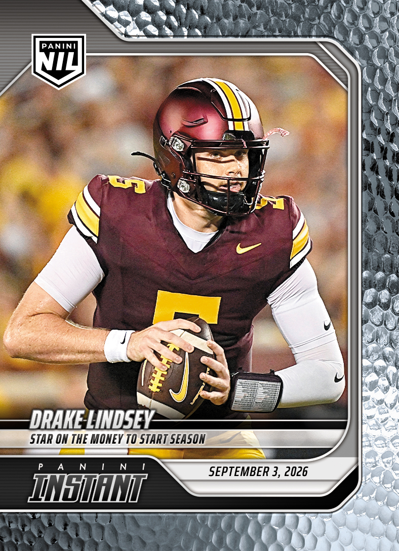 Detailed Image of Drake Lindsey - 2026 Panini NIL College Football #I-DLI - Metallic /5