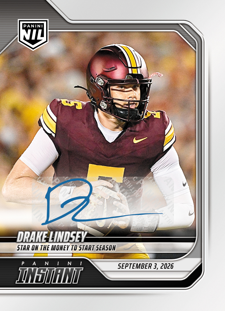 Detailed Image of Drake Lindsey - 2026 Panini NIL College Football #I-DLI - Base /99 Auto