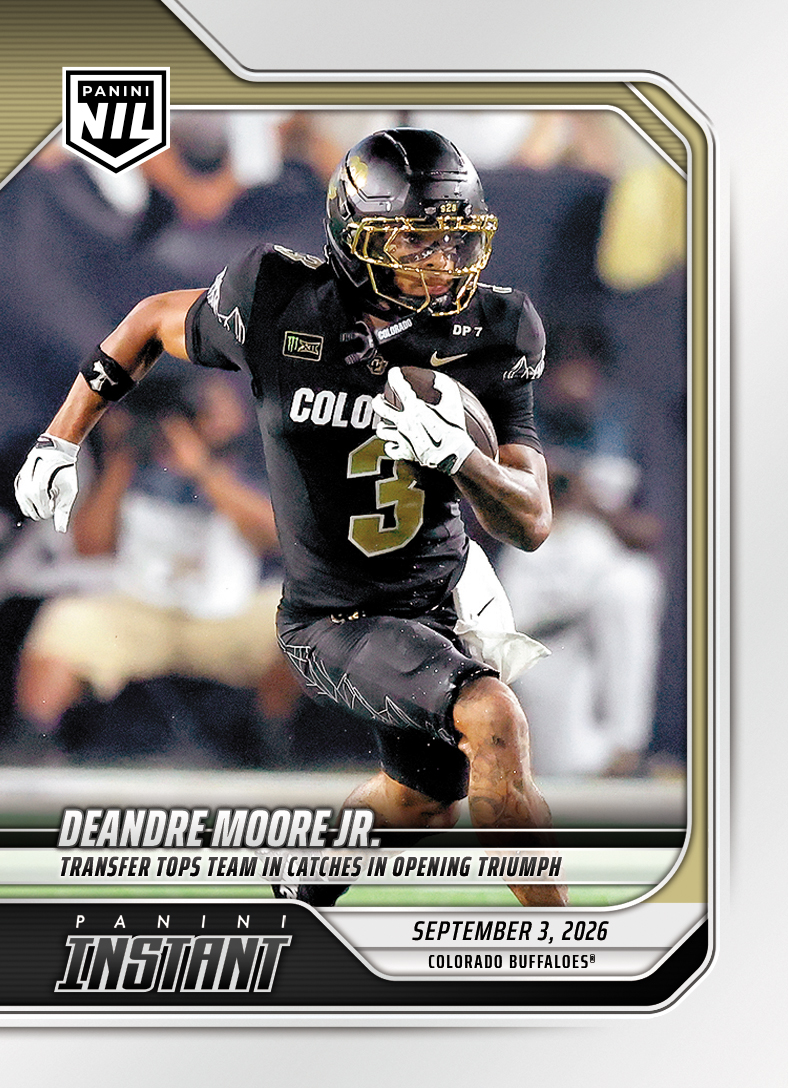 Detailed Image of DeAndre Moore Jr. - 2026 Panini NIL College Football #I-DMJ - Base Card 5-pack