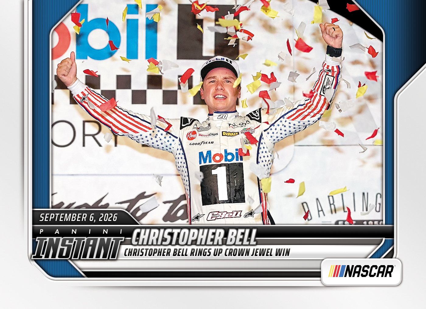 Detailed Image of Christopher Bell - 2026 Panini Instant NASCAR #79 - Base Card 25-pack
