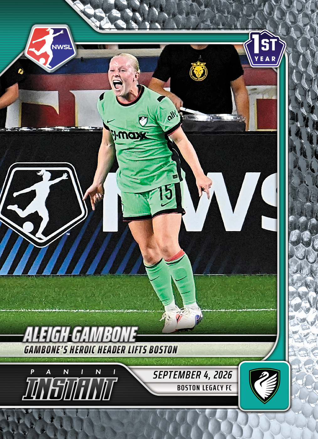 Detailed Image of Aleigh Gambone - 2026 Panini Instant NWSL #160 - Metallic /5