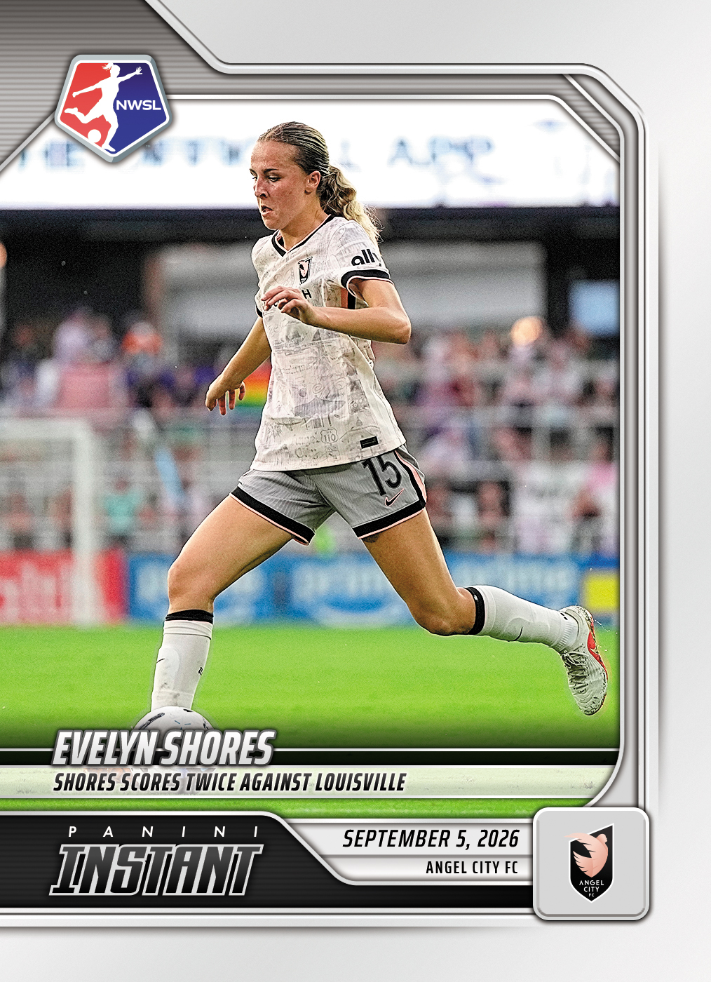 Detailed Image of Evelyn Shores - 2026 Panini Instant NWSL #162 - Base Card 10-pack