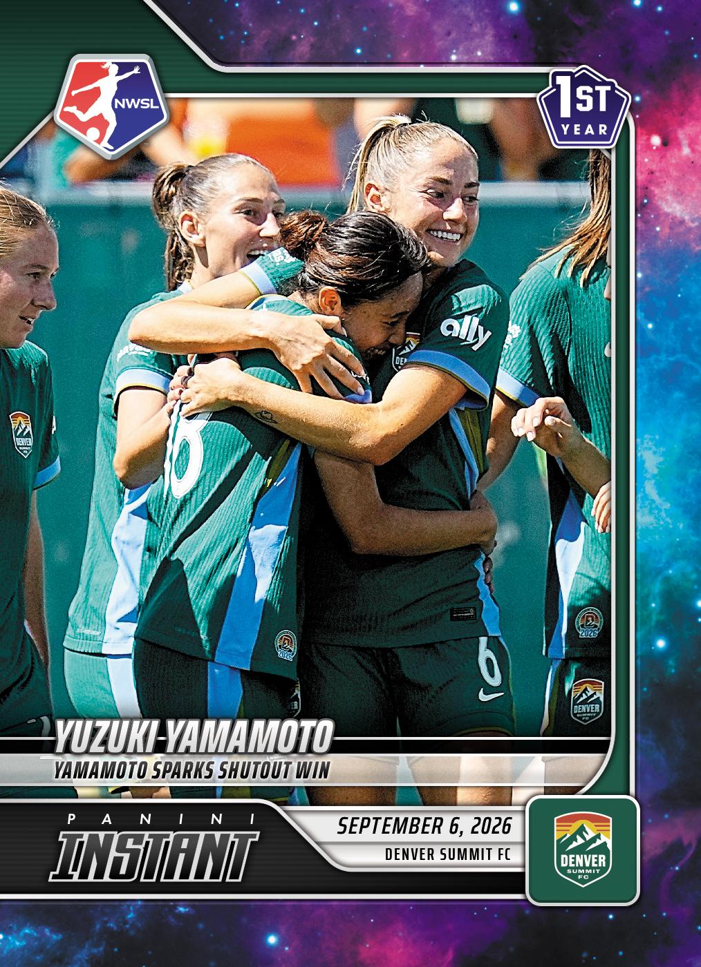 Detailed Image of Yuzuki Yamamoto - 2026 Panini Instant NWSL #163 - Galaxy 1/1
