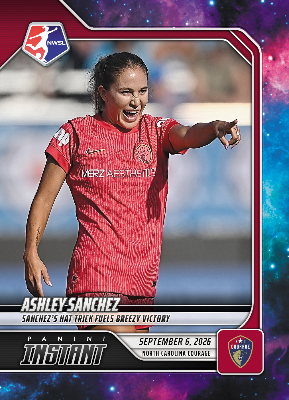 Detailed Image of Ashley Sanchez - 2026 Panini Instant NWSL #164 - Galaxy 1/1