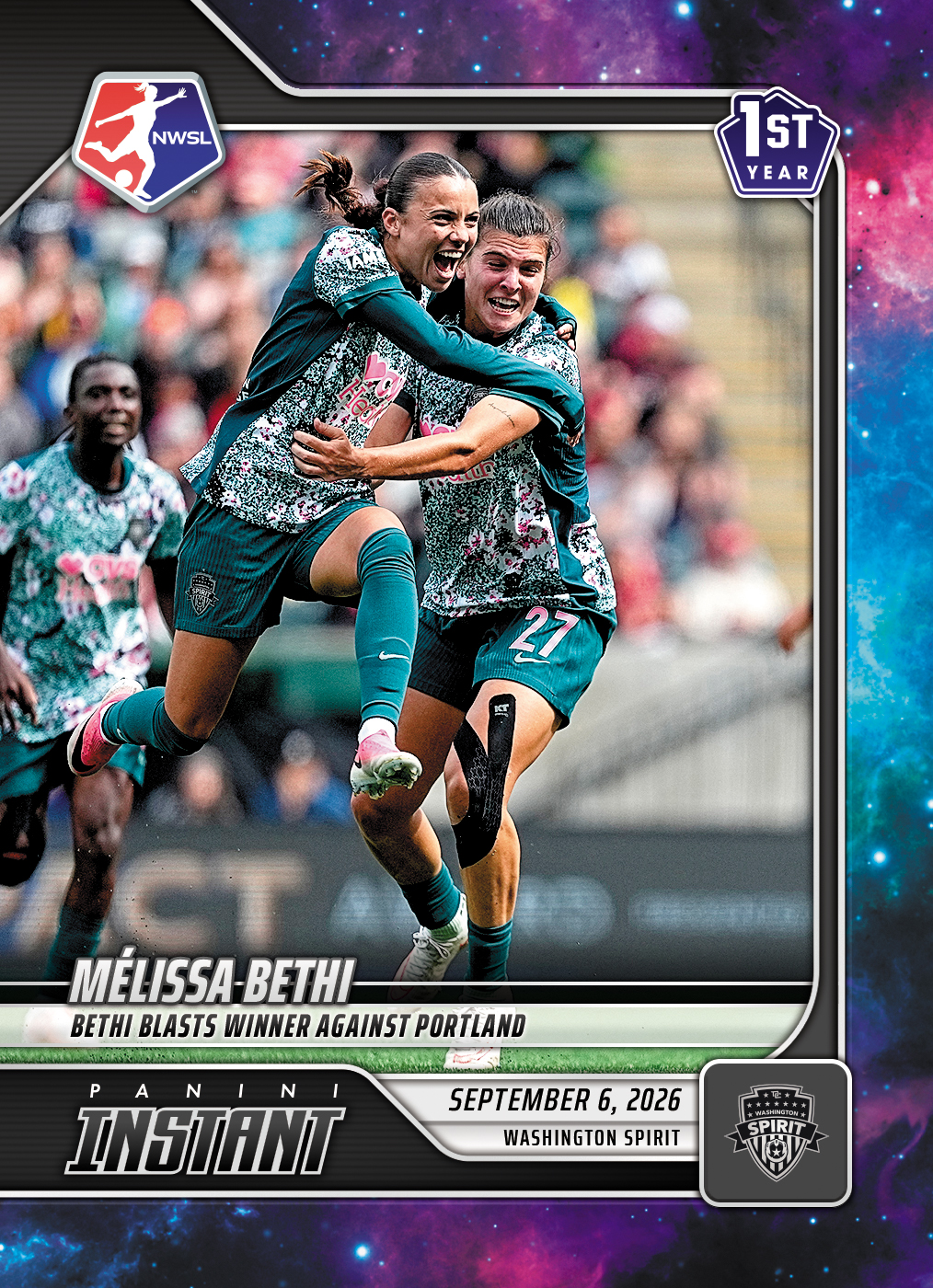 Detailed Image of Melissa Bethi - 2026 Panini Instant NWSL #165 - Galaxy 1/1